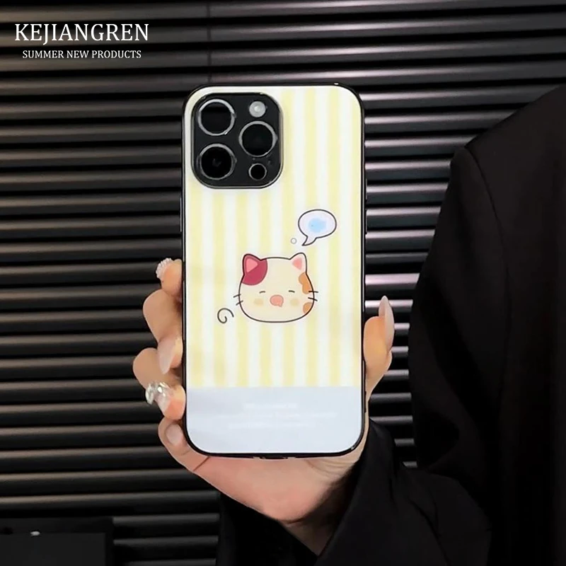 高级小猫小鱼适用于苹果17PRO手机壳iPhone16PRO苹果15潮牌