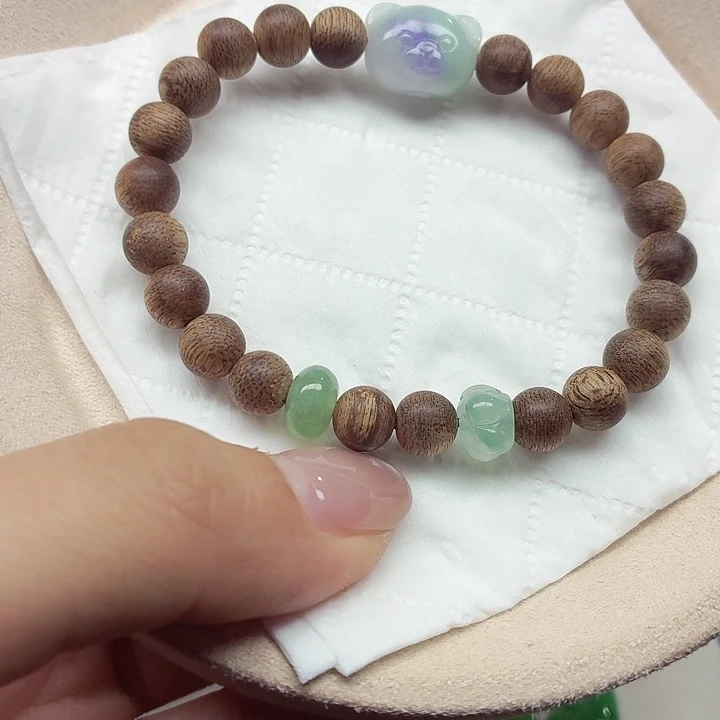 翡翠未镶嵌手链天然缅甸翡翠A货+沉香