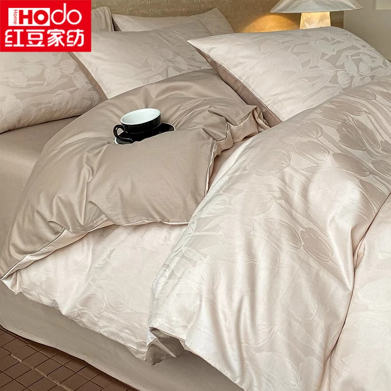 床上四件套纯棉100%全棉高档适合裸睡床单被套三件套床上用品家用