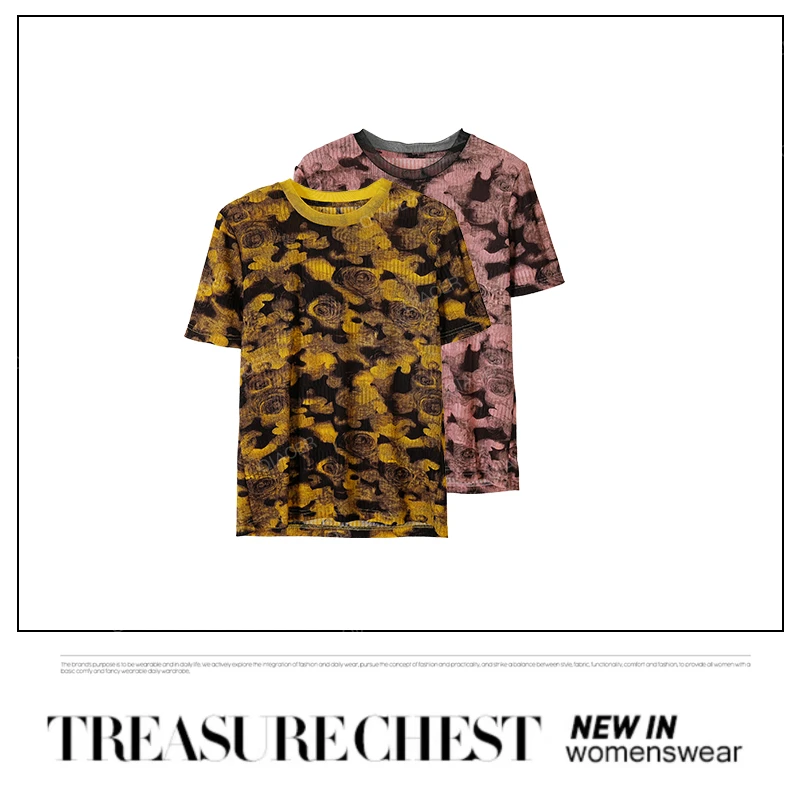 乔儿定制【铿锵玫瑰】时尚简约百搭T恤女夏季薄款休闲复古上衣圆领