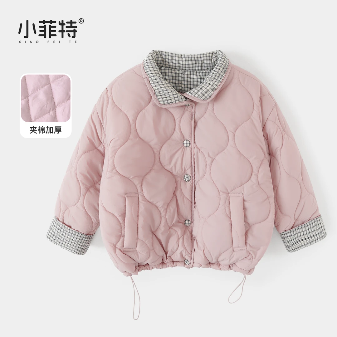 小菲特女童秋冬装加厚外套中大童日系保暖上衣儿童棉服YNYD56110