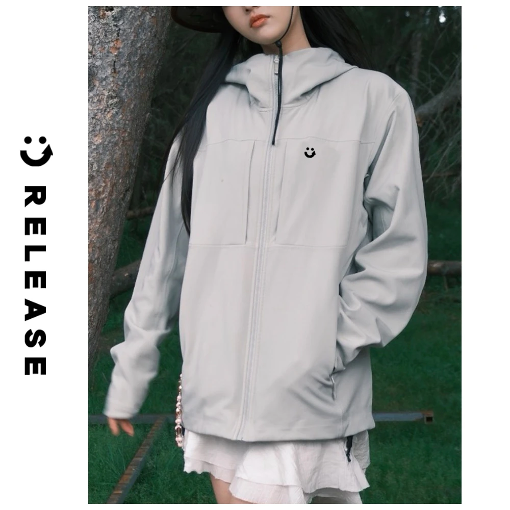 RELEASE【软壳2号加绒笑脸夹克】鸟家两胸袋连帽男女冲锋衣R51J06