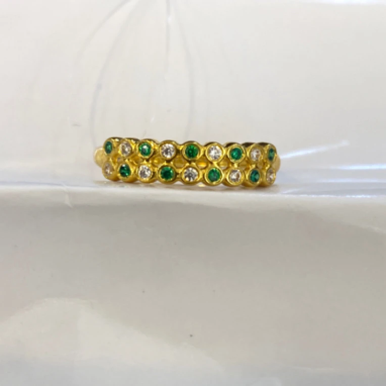 EE【秀秀专享】足金999镶嵌克拉戒指