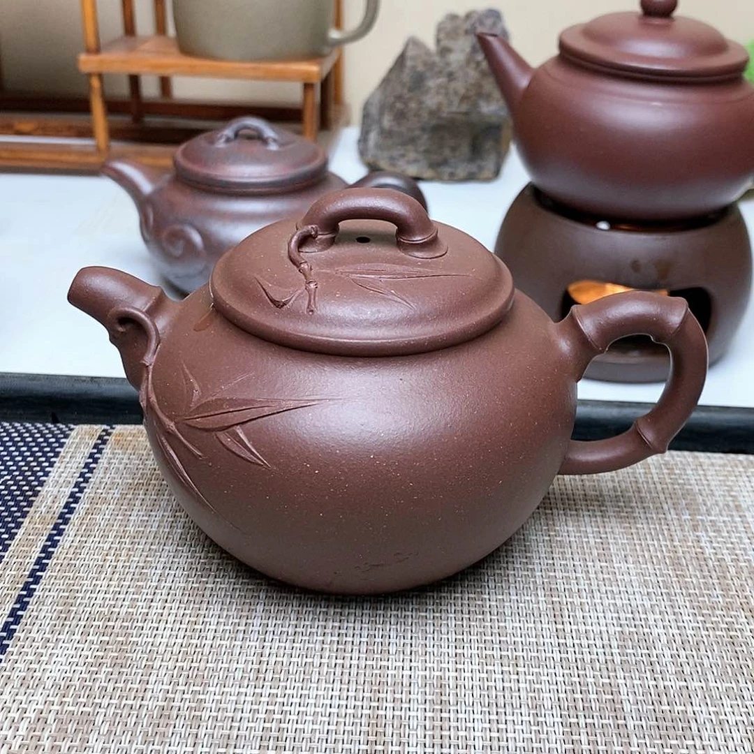 紫砂茶壶250毫升大水潭天青