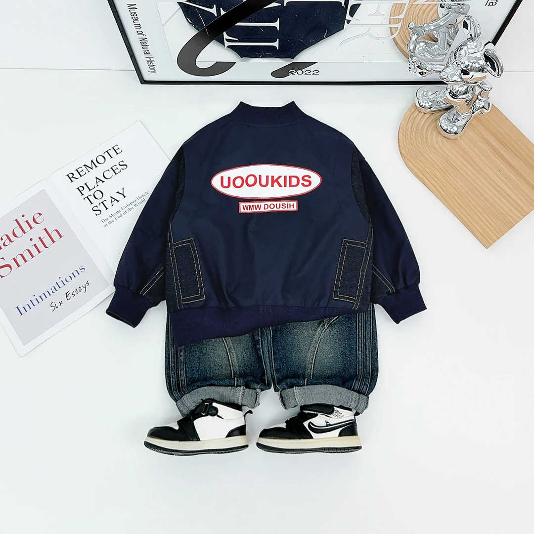 男童外套秋冬款儿童棒球服2025秋新款秋装 BQ25965Y 悠悠童话童装