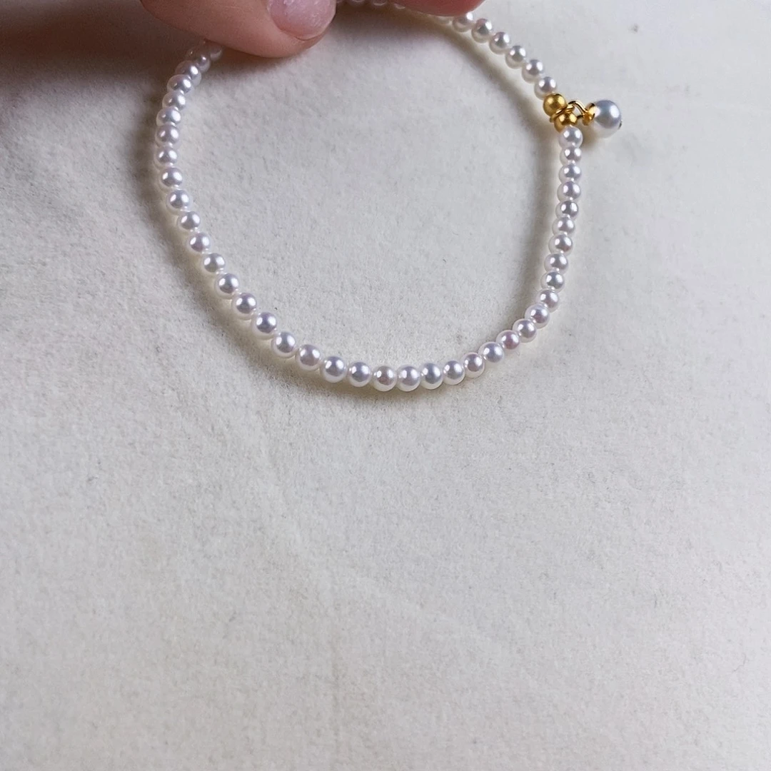 淡水珍珠手串银S925镶嵌