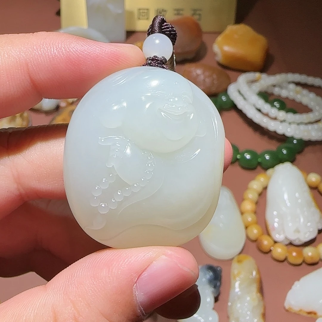 定制和田玉用****2籽弥勒佛