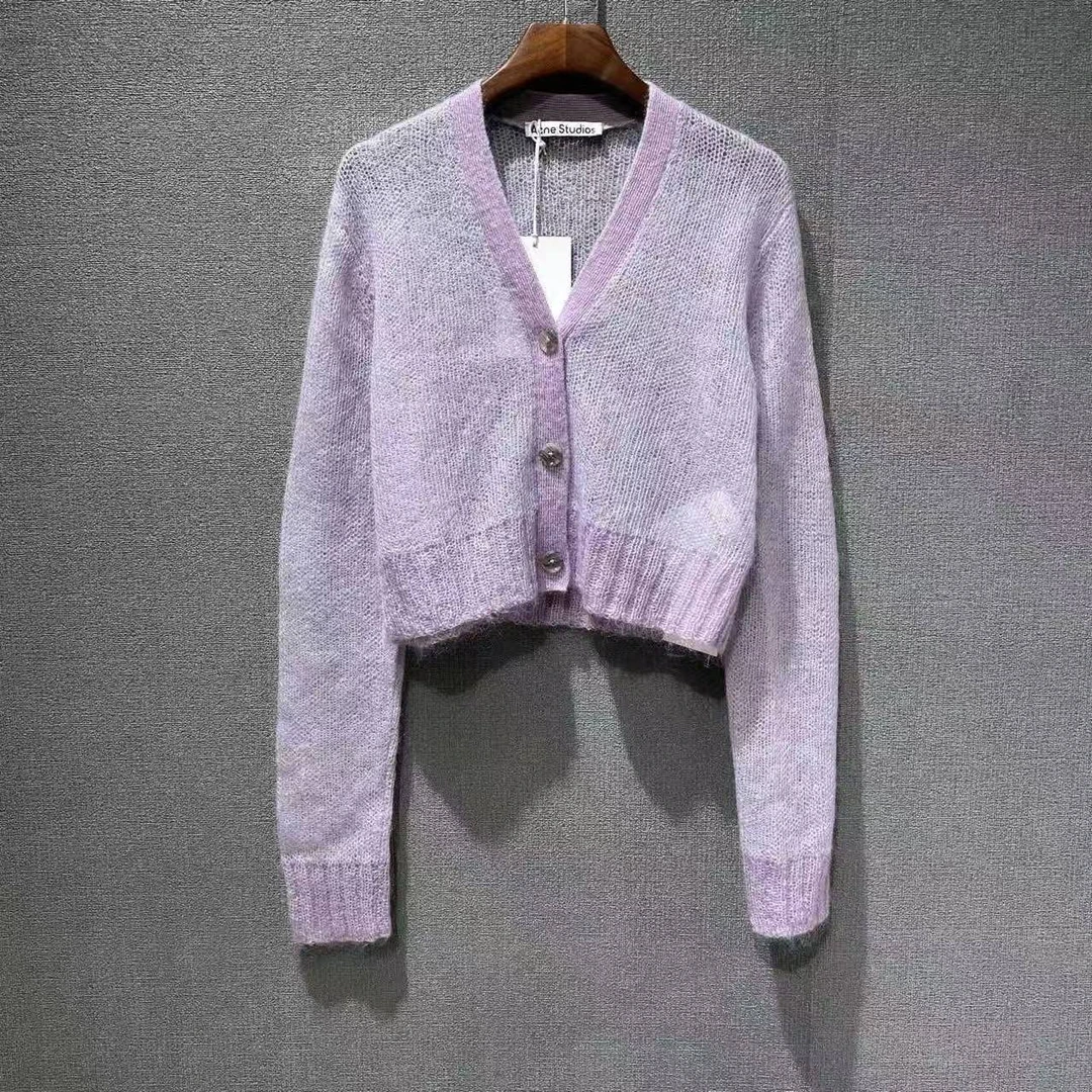 未使用 Acne studio （pm）紫色开衫毛衣 全新带吊xs码/8230