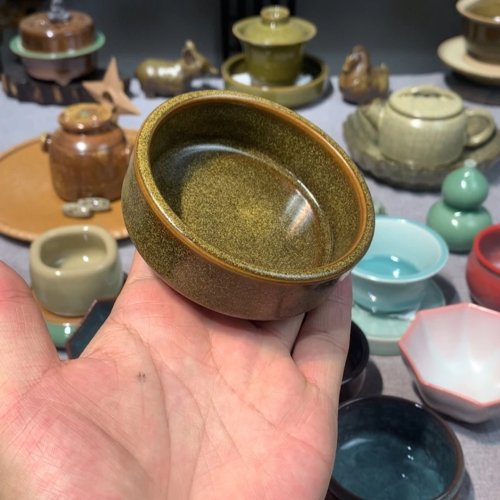 龙泉青瓷茶叶末普洱杯