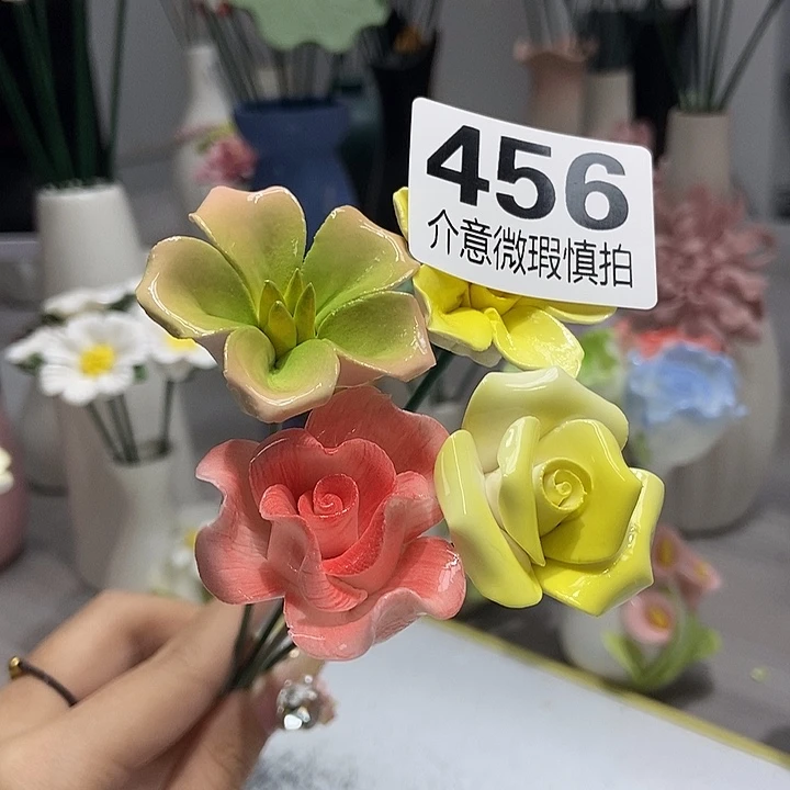 陶瓷纯手工捏花设计