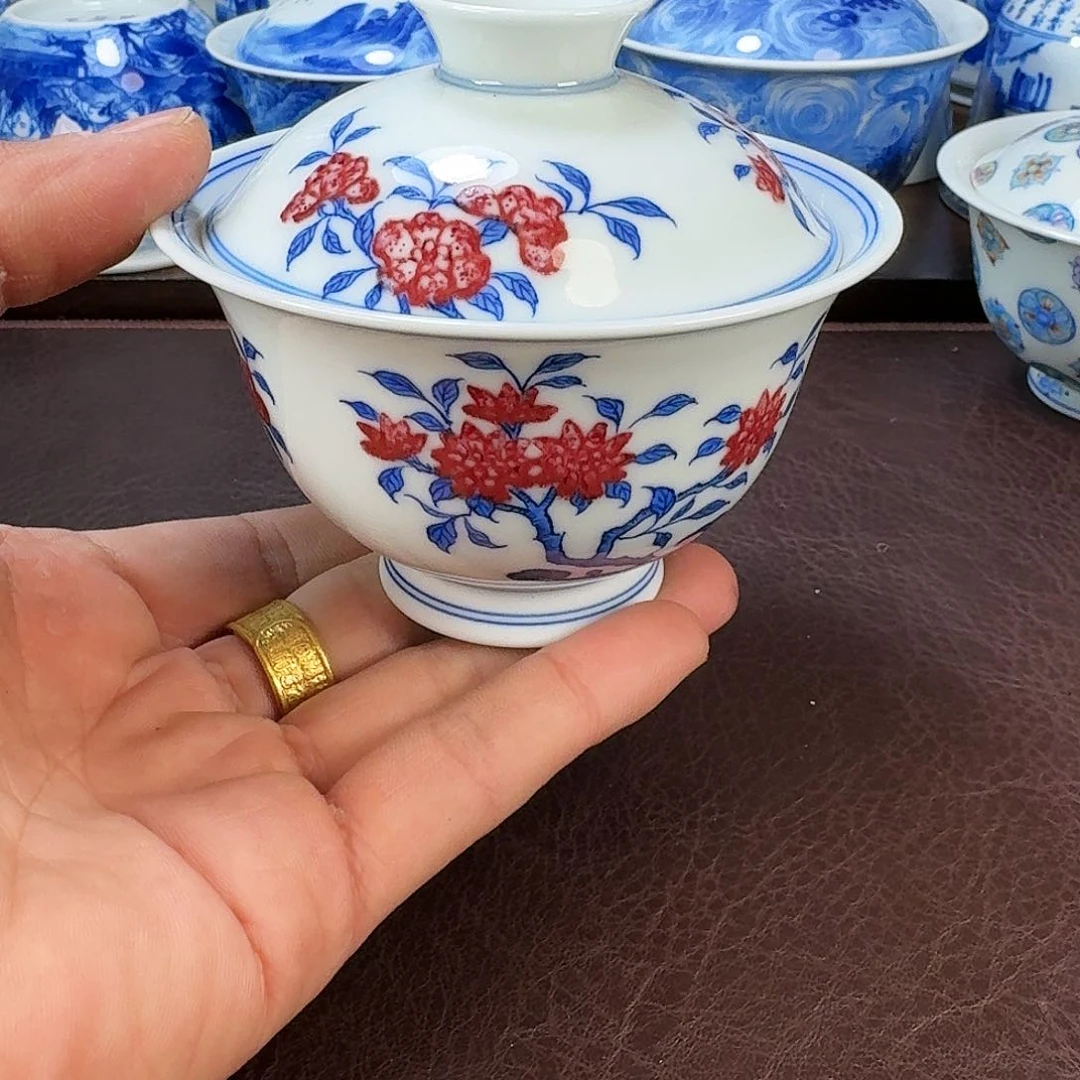 瓷片简*的现代景德镇陶瓷手绘茶具