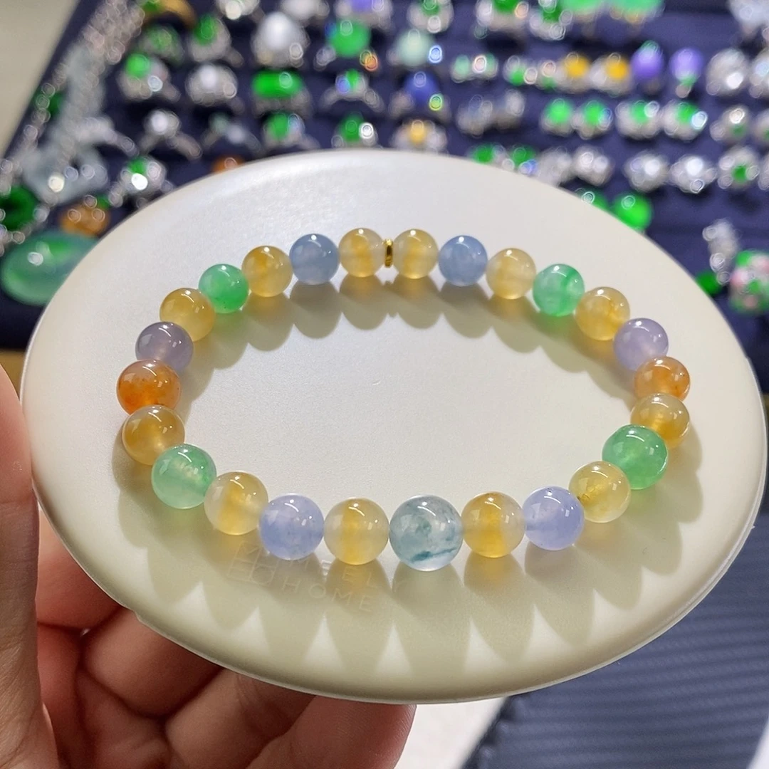 翡翠手链未镶嵌特色手串