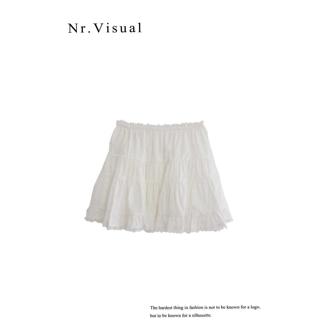 「小九NR」韩系春夏新款松紧腰甜美风蛋糕裙防走光百搭减龄半身裙