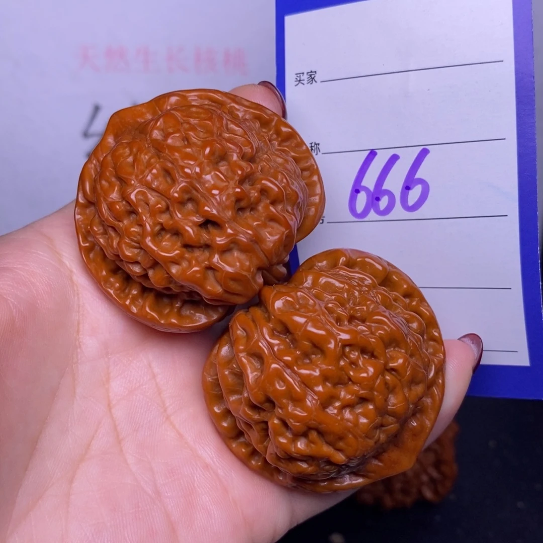文玩核桃把件666/45官帽