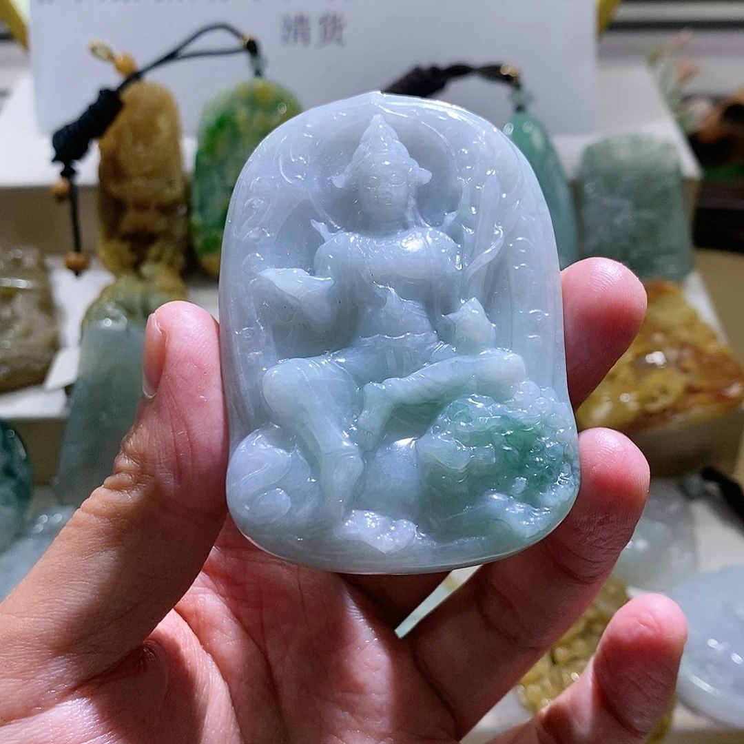 【闪购商品】翡翠颈饰未镶嵌温****司文殊