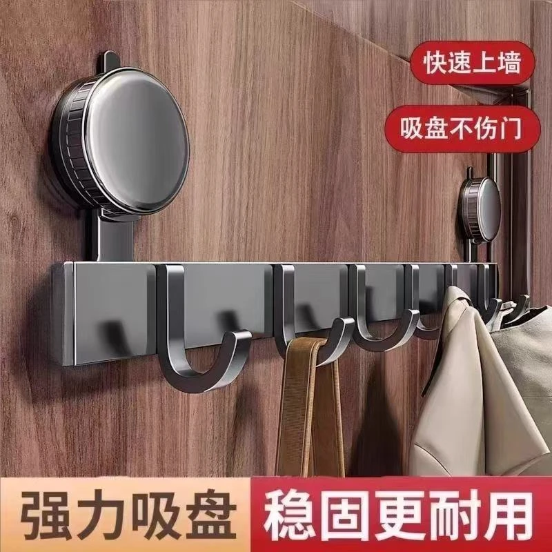 吸盘门后挂钩强力粘胶免打孔强力承重置物架钩子入户门挂衣架收纳
