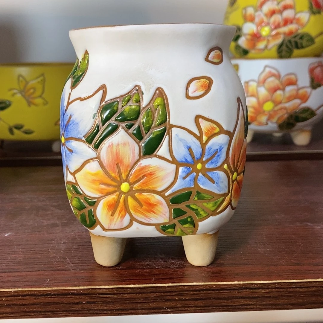 红陶韩式多肉植物花盆