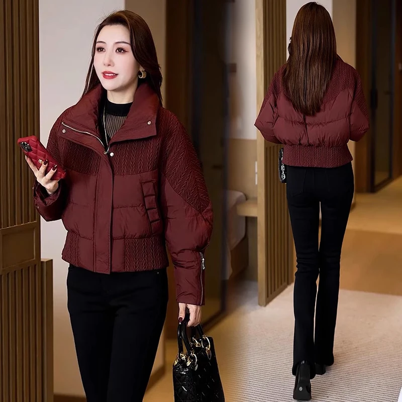 短款保暖棉服女2025冬季新款时尚洋气韩版设计感小个子加厚面包服