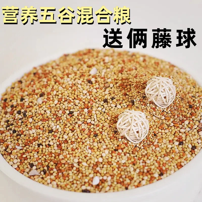 新鹦鹉鸟粮营养混合带壳黄谷子鸟食小太阳牡丹饲料