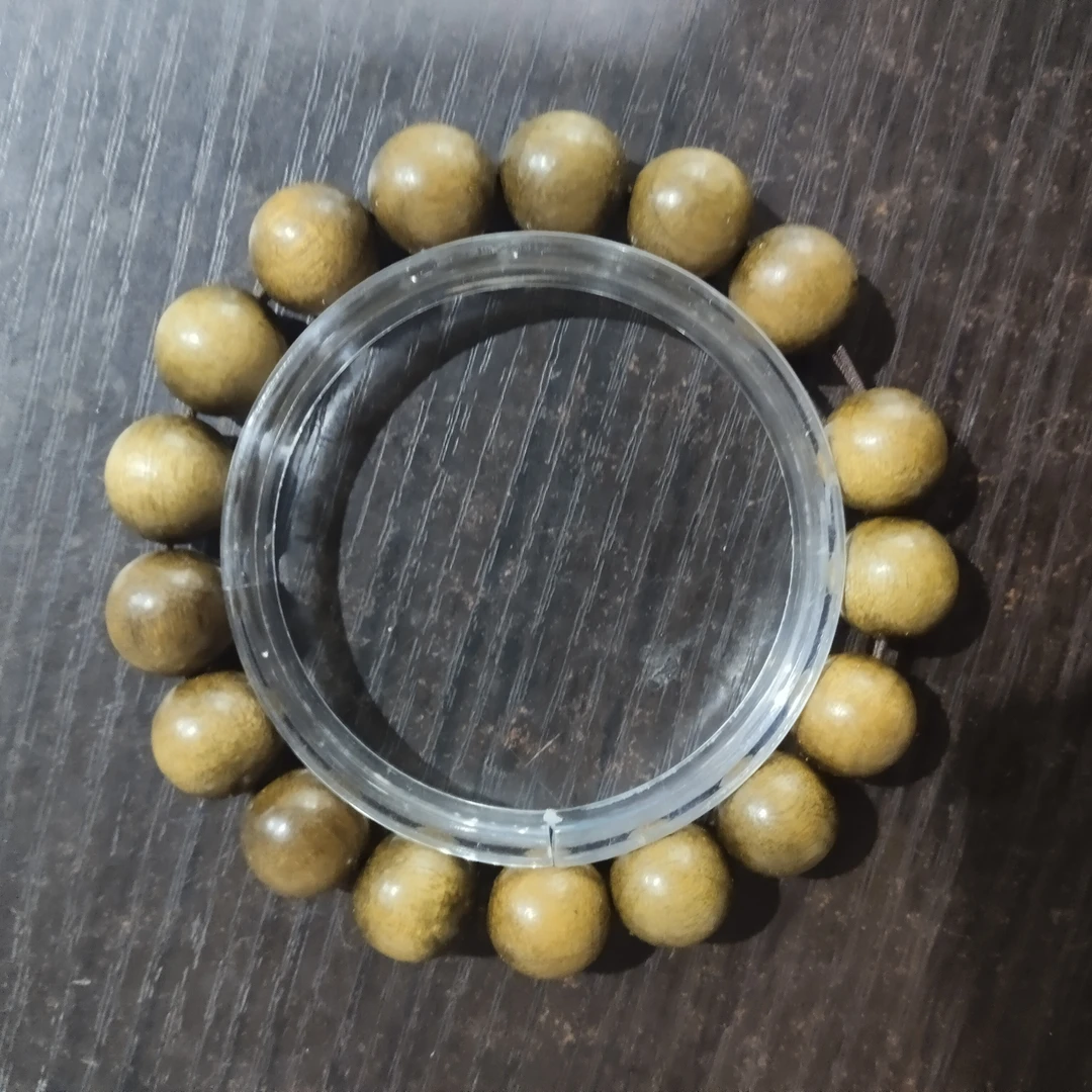 505号  绿乌金金丝楠圆珠1.2cm  单圈手串