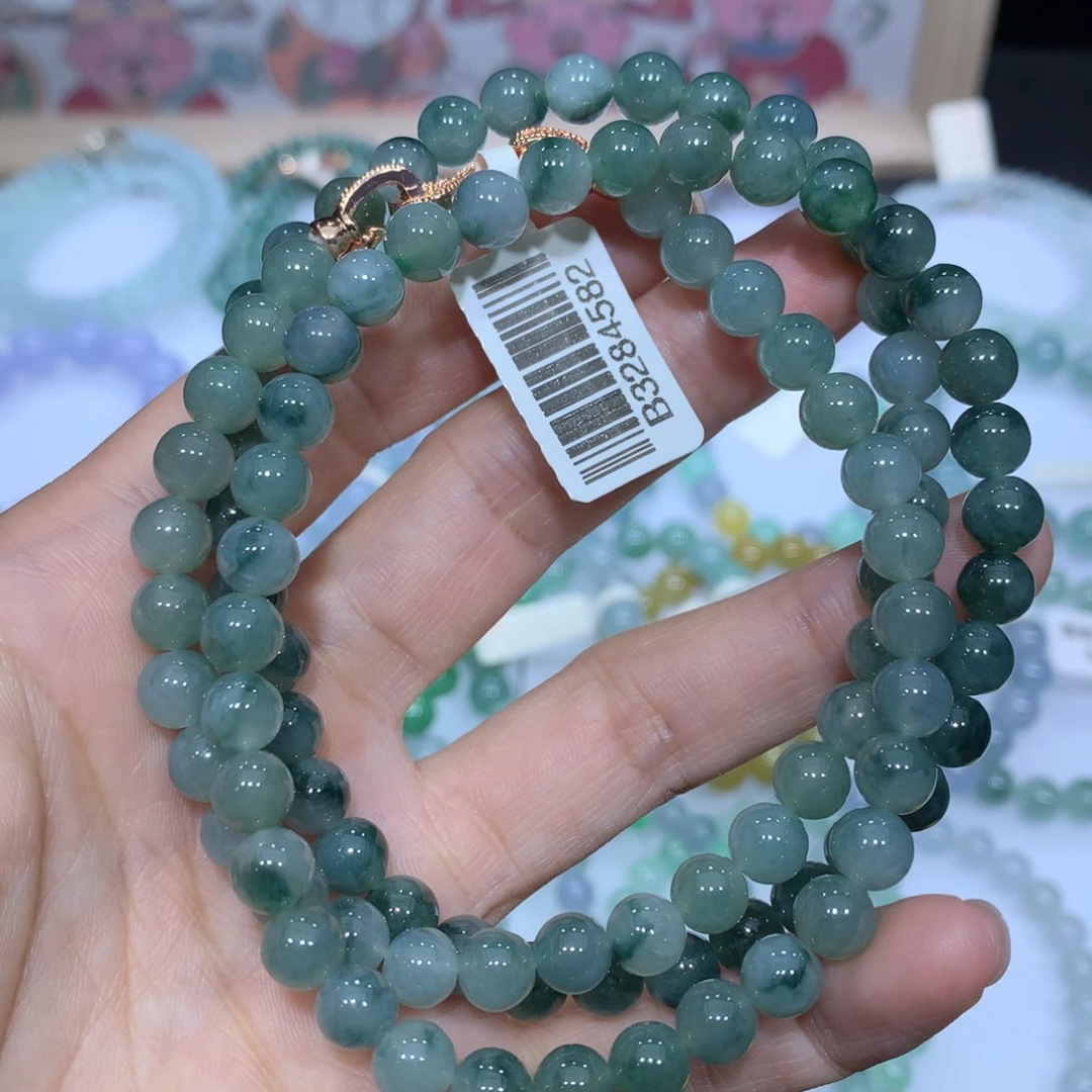 翡翠未镶嵌手链天然