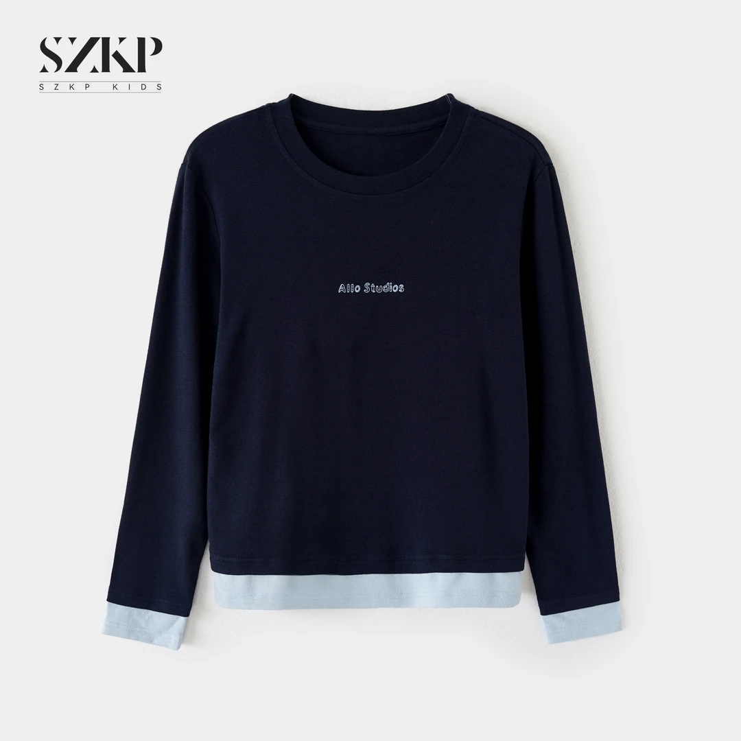SZKP秋季新款女童装长袖T恤中大童休闲百搭儿童打底衫BGYQ552859