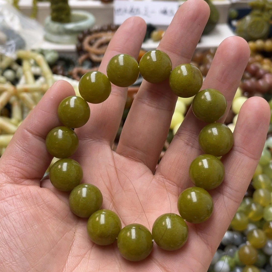 蛇纹石玉手链未镶嵌