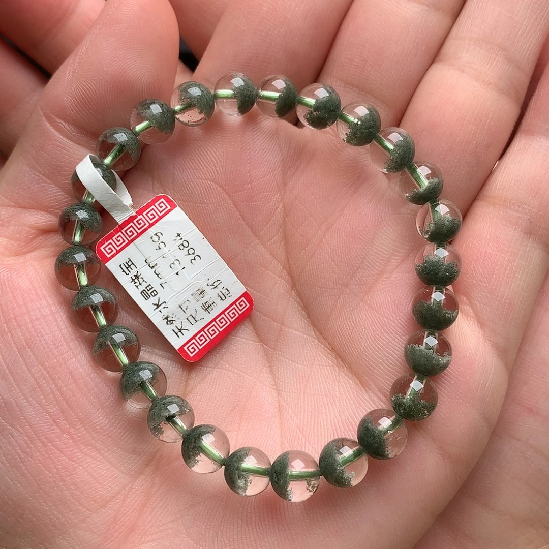 未镶嵌手串水晶绿幽灵聚宝盆7