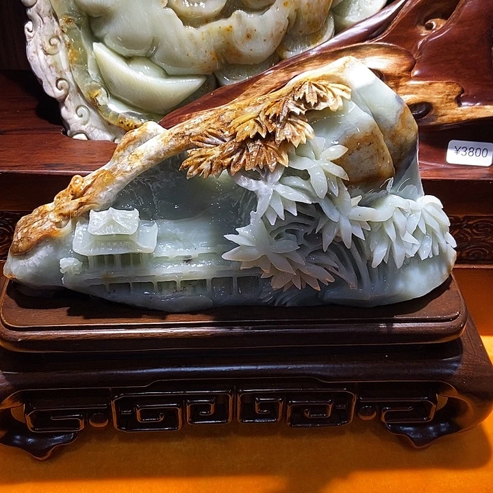 蛇纹石玉（覆膜）合金珠宝奇石