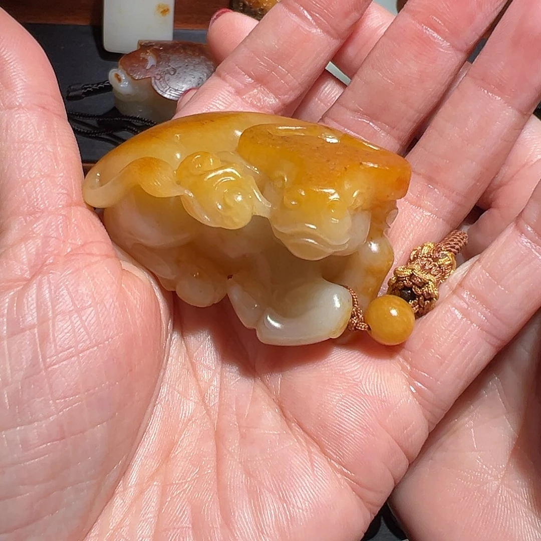 一***茶和田玉未镶嵌颈饰