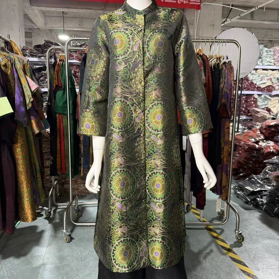 8102新款高端中式国风气质中长款风衣