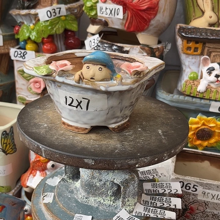 粗陶材质多肉花盆