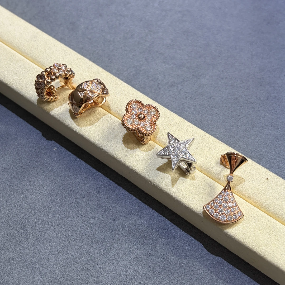 【DesiGner的珠宝店】18k金钻石裙子万花筒菱格彗星耳拍多样性发一