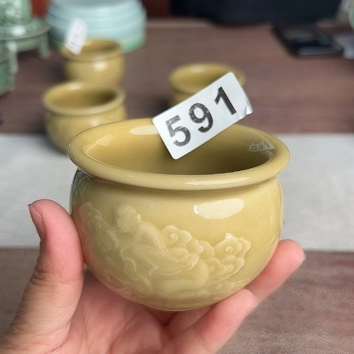 龙泉云间青瓷小米茶器