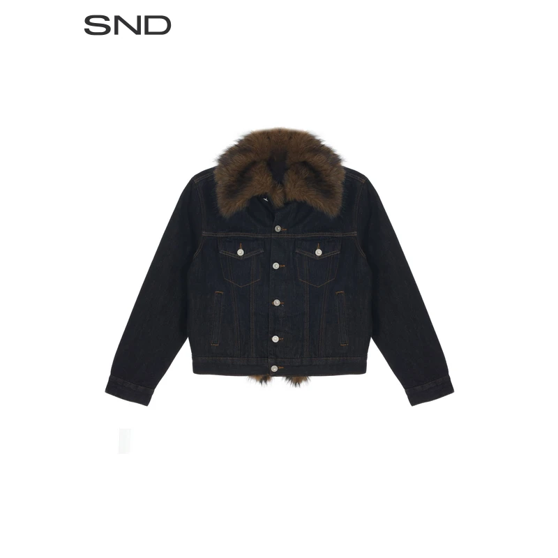 【SAUMPLE STUDY SYMP 设计师品牌】SND AW25 可拆卸毛领宽松外套