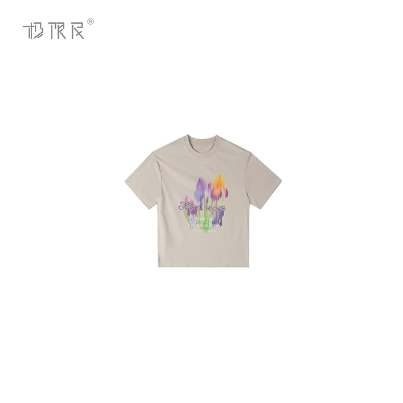 极限民《幻彩鸢姿》夏季欧若风彩色趣味印花宽松上衣F5102A0801