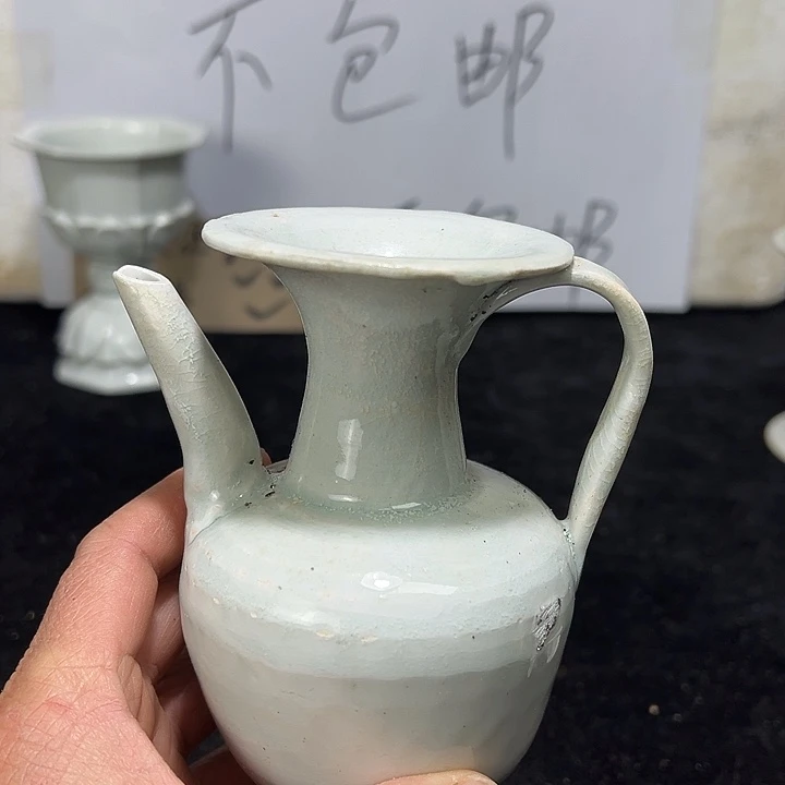 陶其他青白瓷小酒壶窑沾