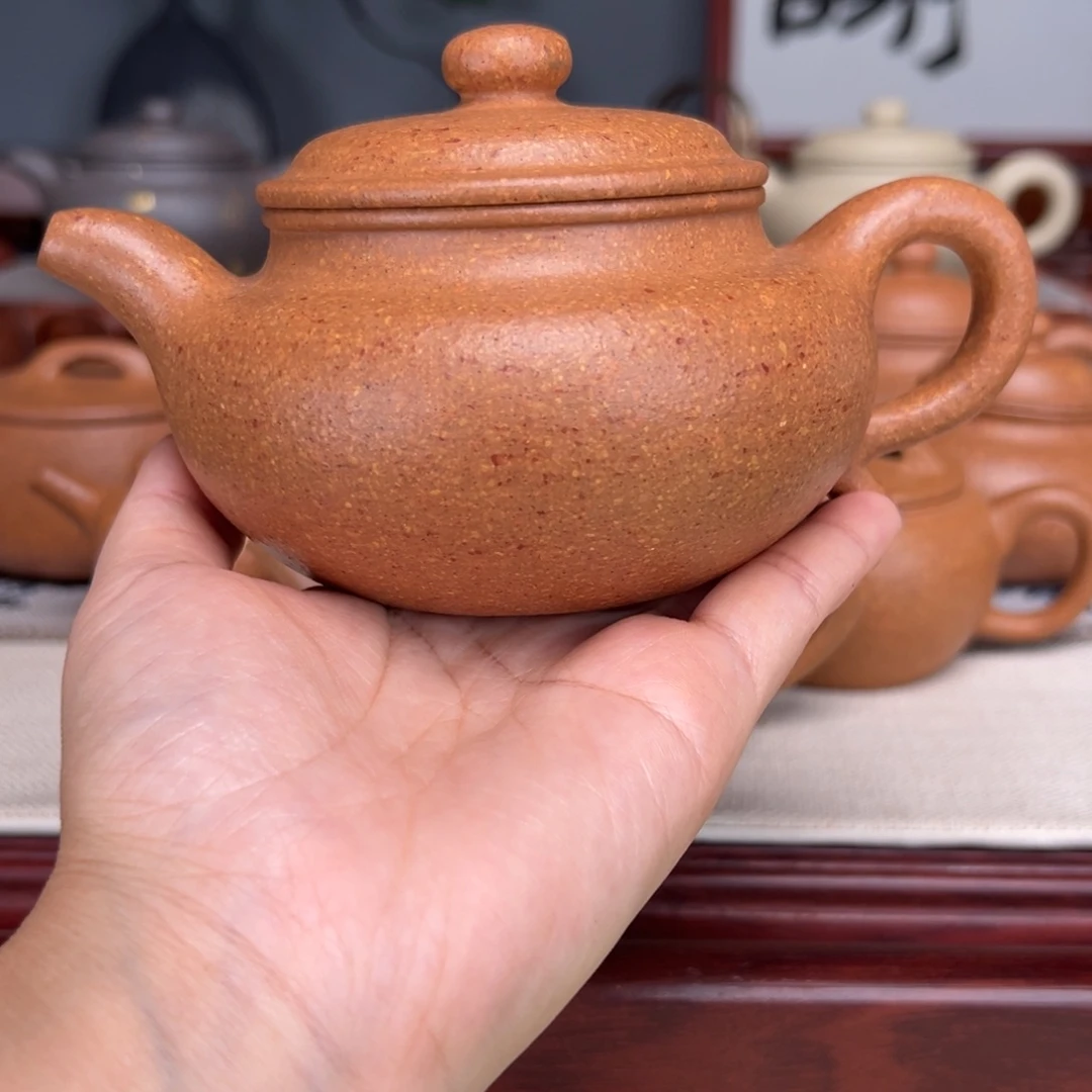 茶壶紫砂梨皮黄的360