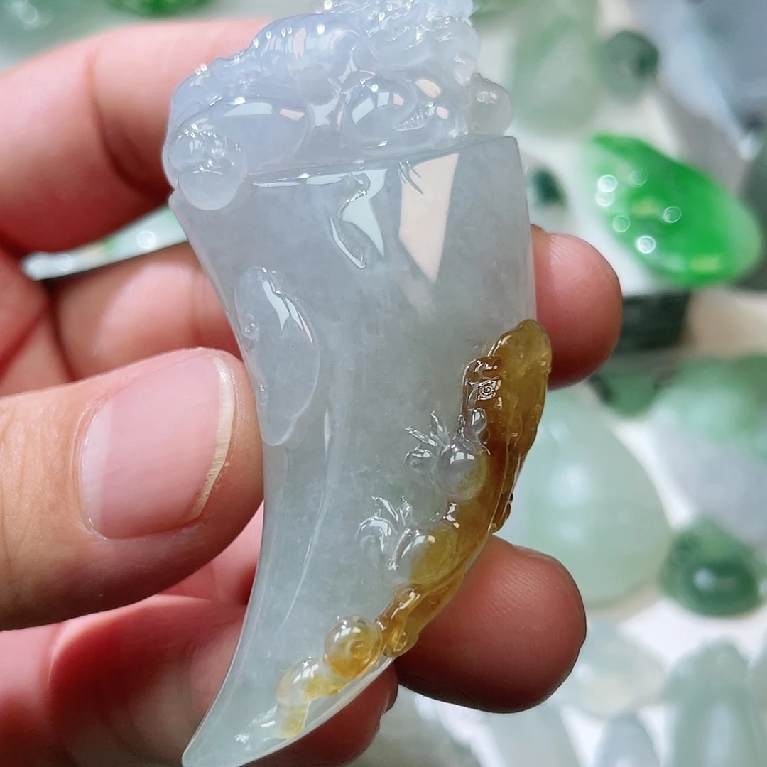 定制翡翠未镶嵌天然翡翠A货？龙牙