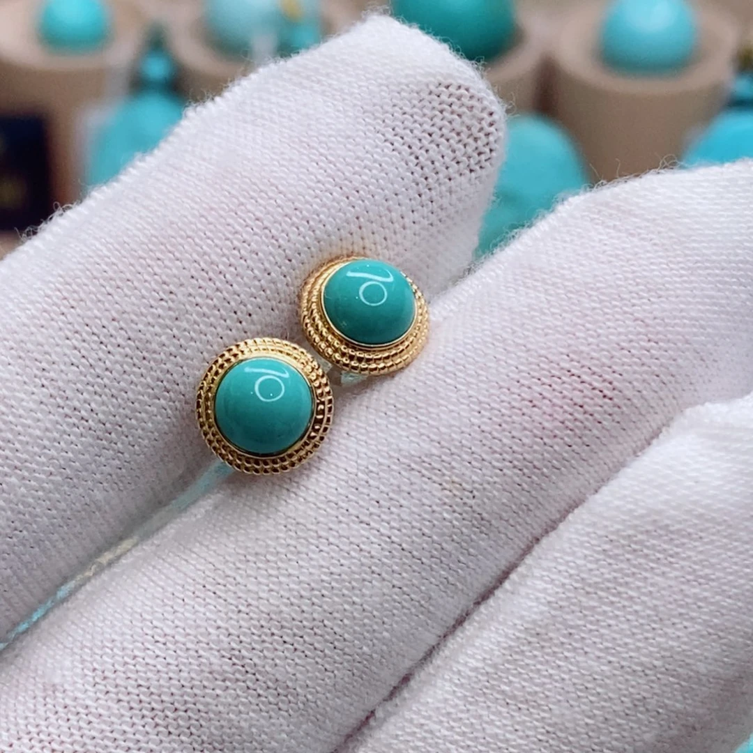 绿松石18K金镶嵌珠宝奇石