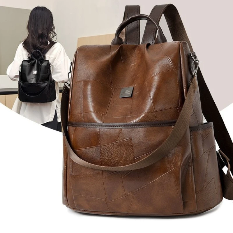 宽23高30厚14cm2025新款复古双肩背包女士时尚休闲900002