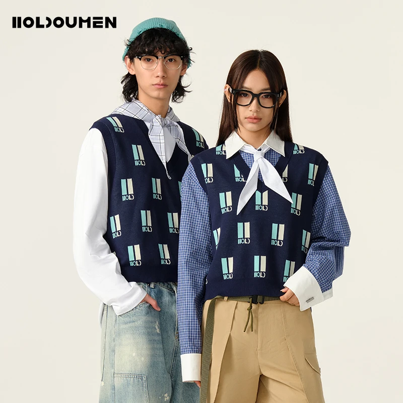 Holdoumen25春夏日常系列满印提花背心