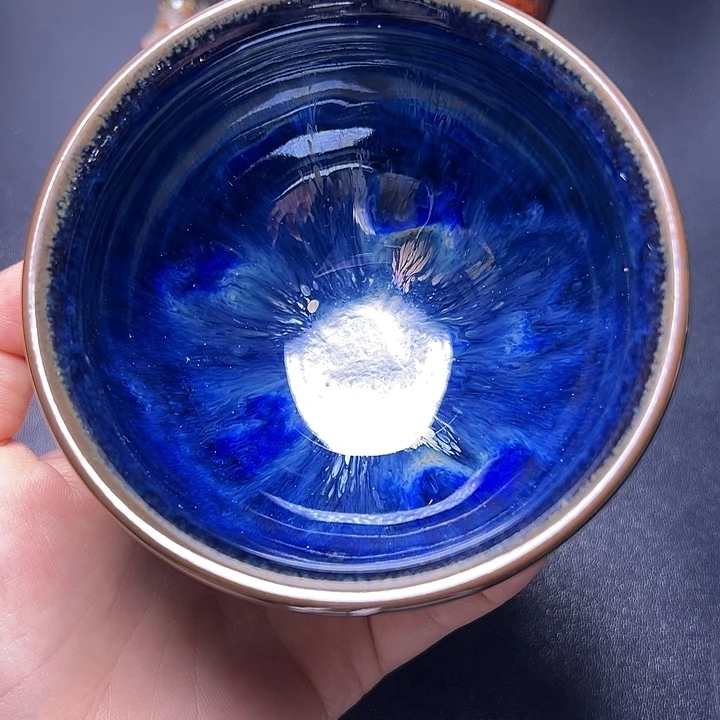茶盏建盏回蓝主人杯