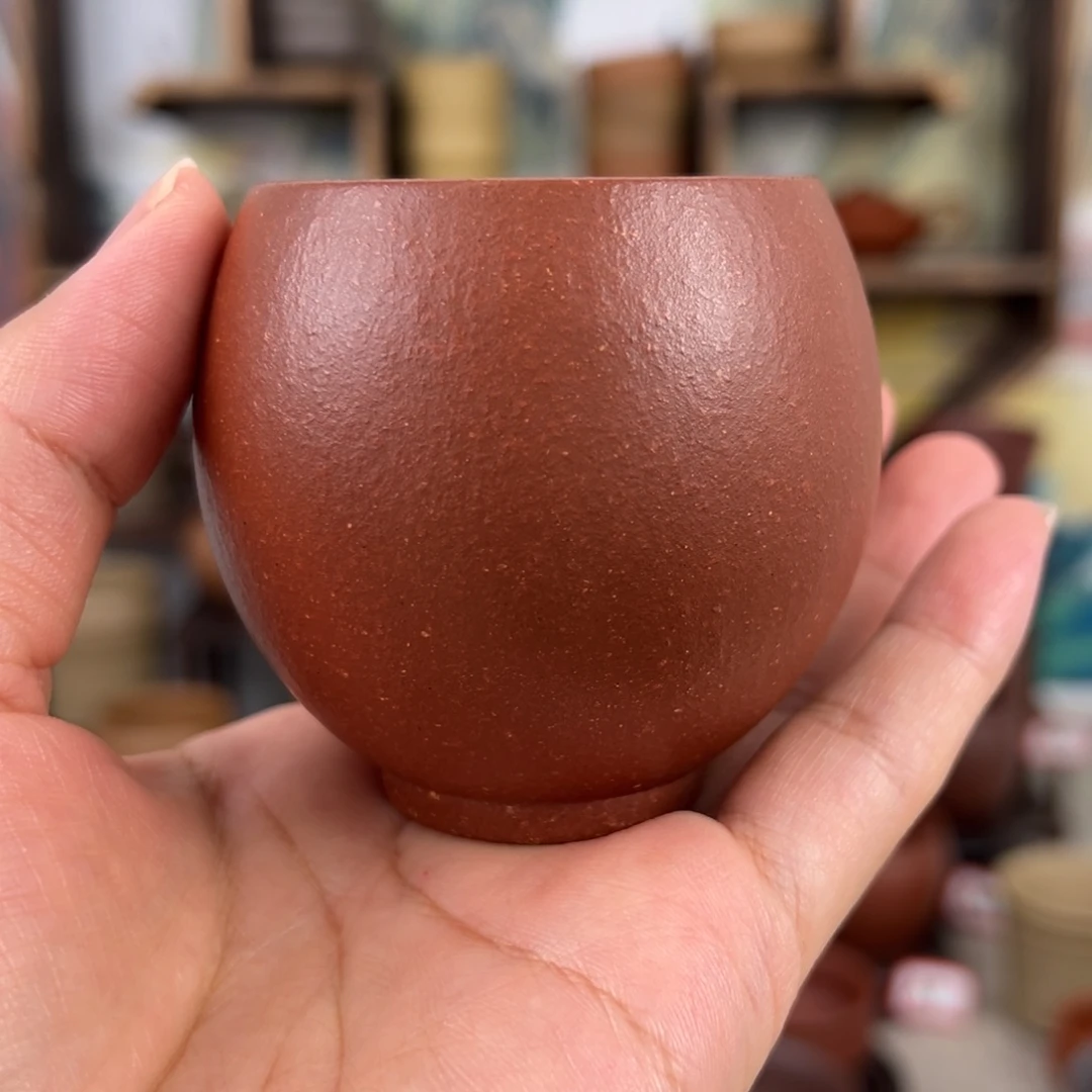 紫砂茶杯拙器甄选，纯原本矿。