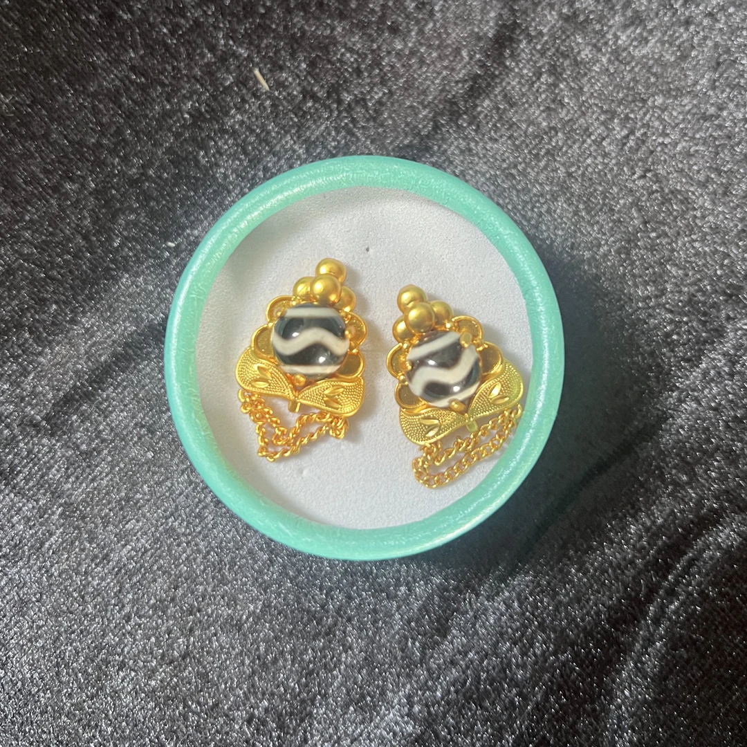 铜合金亚克力耳饰 铜合金亚克力耳饰