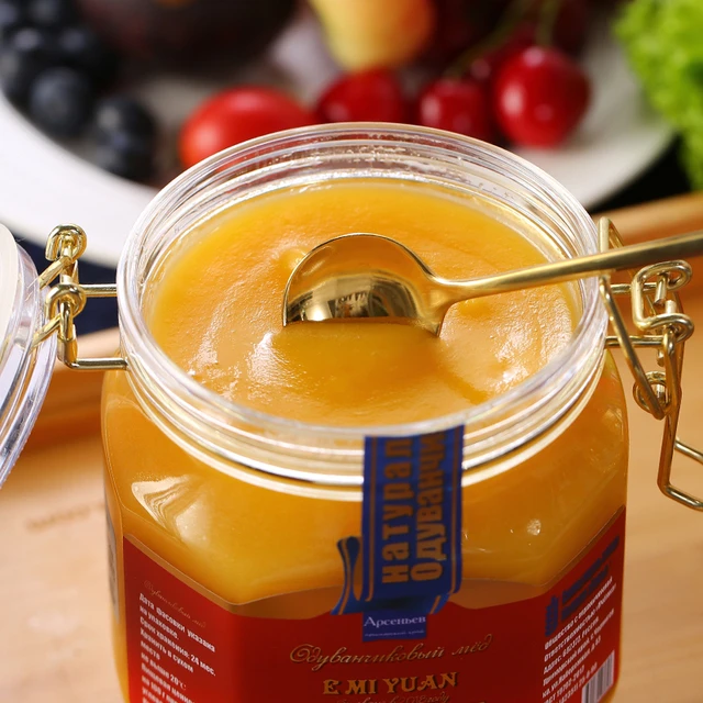 俄罗斯进口蒲公英蜂蜜结晶椴树蜜俄蜜源卡扣天然生态农家营养食品