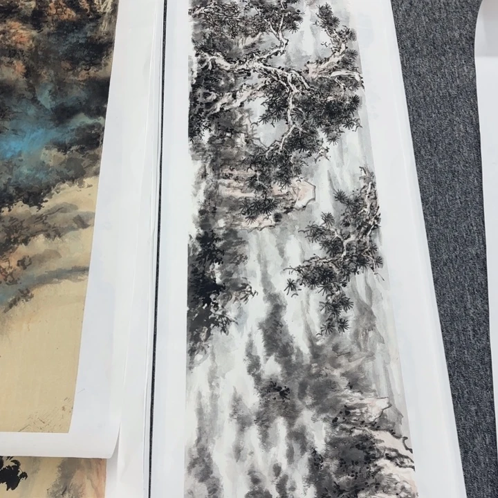 五***松国画绘画作品多次参加全国性