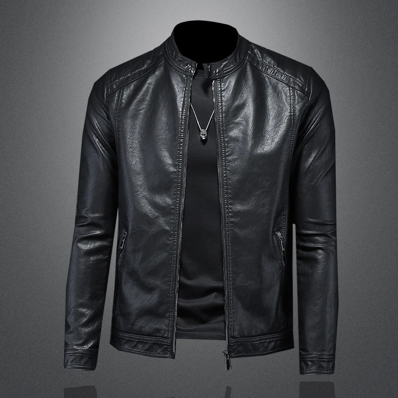 Vaesric Poseidon/瓦萨琪波塞冬秋冬帅气百搭漫威毒液男士皮衣潮