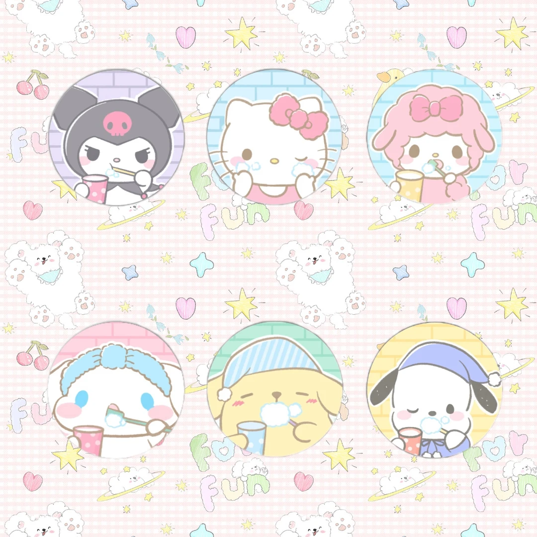 三丽鸥刷牙清洁系列徽章