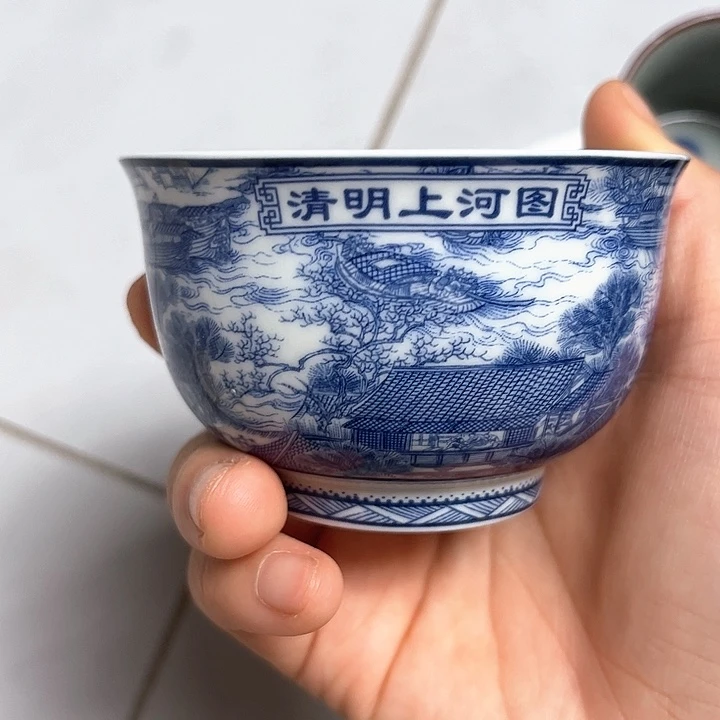 白瓷清明上河图主人杯